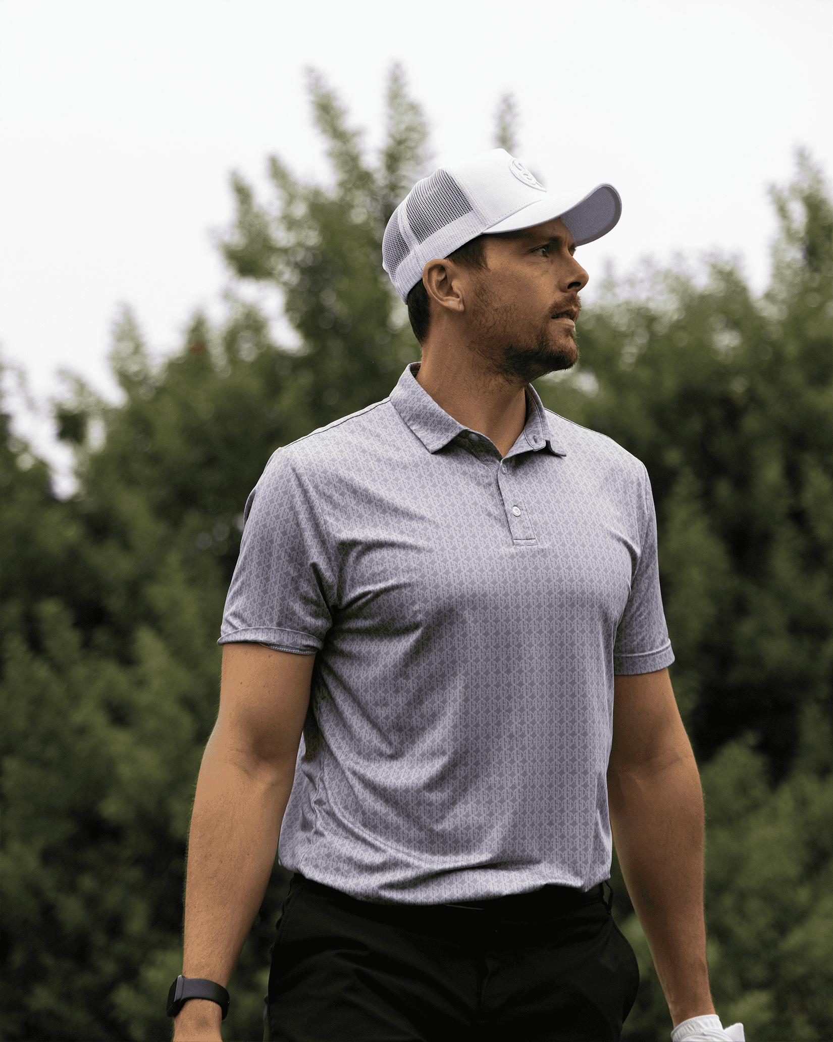 Grey golf best sale polo shirt